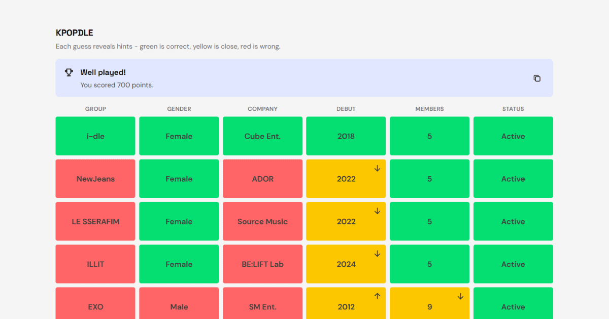 kpopguessr demo screenshot